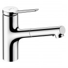 Hansgrohe Zesis M33 bateria kuchenna stojąca z wyciąganą wylewką chrom 74800000