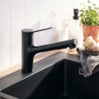 Hansgrohe Zesis M33 bateria kuchenna stojąca z wyciąganą wylewką czarny mat 74800670