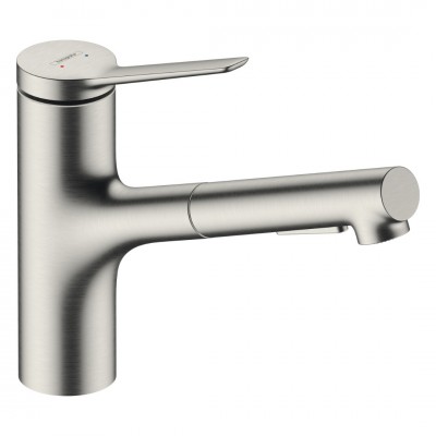 Hansgrohe Zesis M33 bateria kuchenna stojąca z wyciąganą wylewką stal 74800800