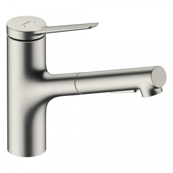 Hansgrohe Zesis M33 bateria kuchenna stojąca z wyciąganą wylewką stal 74800800