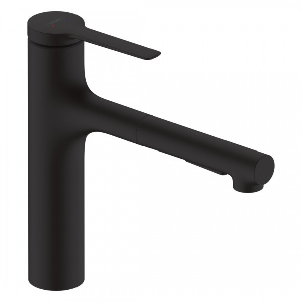 Hansgrohe Zesis M33 bateria kuchenna stojąca z wyciąganą wylewką czarny mat 74801670