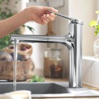 Hansgrohe Zesis M33 bateria kuchenna stojąca z wyciąganą wylewką chrom 74801000