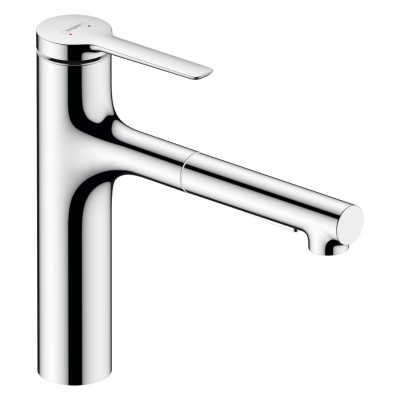 Hansgrohe Zesis M33 bateria kuchenna stojąca z wyciąganą wylewką chrom 74801000
