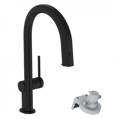 Hansgrohe Aqittura M91 bateria kuchenna stojąca z filtrem czarny mat 76803670
