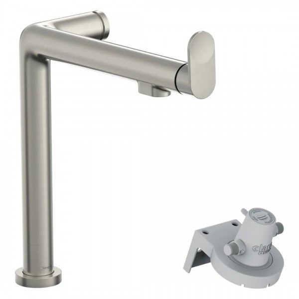 Hansgrohe Aqittura M91 bateria kuchenna stojąca z filtrem stal 76804800