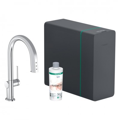 Hansgrohe Aqittura M91 bateria kuchenna stojąca SodaSystem chrom 76836000