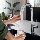 Hansgrohe Aqittura M91 bateria kuchenna stojąca SodaSystem chrom 76836000