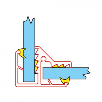 Sanswiss profil do połączenia dwóch ścianek czarny mat WPE.06.2000