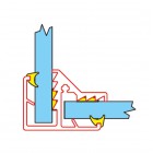 Sanswiss profil do połączenia dwóch ścianek czarny mat WPE.06.2000