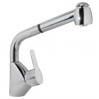 Tres Essential bateria kuchenna stojąca z wyciąganą wylewką chrom 03944401