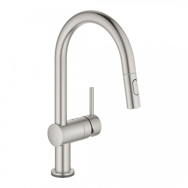 Grohe Minta Touch bateria kuchenna stojąca elektroniczna z wyciąganą wylewką stal 31358DC2