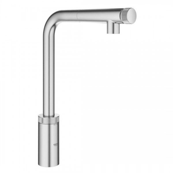 Grohe Minta SmartControl bateria kuchenna stojąca elektroniczna z wyciąganą wylewką stal 31613DC0