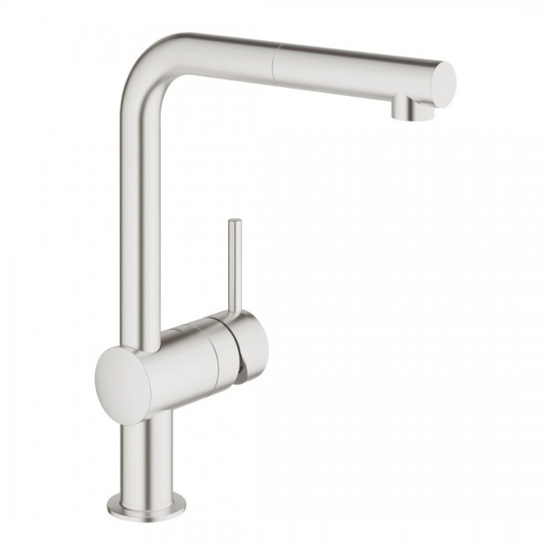 Grohe Minta bateria kuchenna stojąca z wyciąganą wylewką stal 32168DC0
