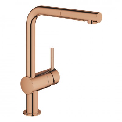 Grohe Minta bateria kuchenna stojąca z wyciąganą wylewką warm sunset 30274DA0