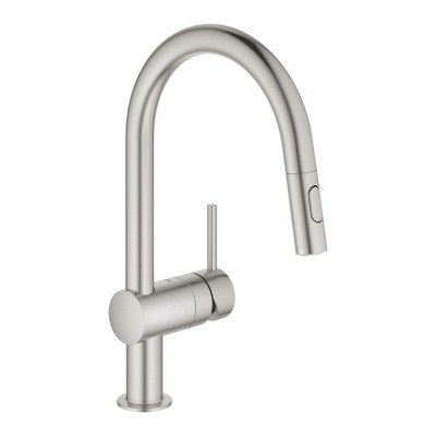 Grohe Minta bateria kuchenna stojąca z wyciąganą wylewką stal 32321DC2