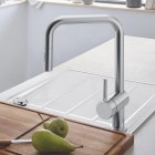 Grohe Minta bateria kuchenna stojąca z wyciąganą wylewką stal 32322DC2
