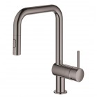 Grohe Minta bateria kuchenna stojąca z wyciąganą wylewką hard graphite 32322A02