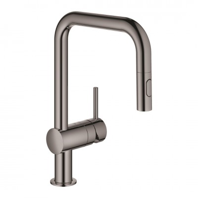 Grohe Minta bateria kuchenna stojąca z wyciąganą wylewką hard graphite 32322A02