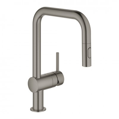 Grohe Minta bateria kuchenna stojąca z wyciąganą wylewką brushed hard graphite 32322AL2