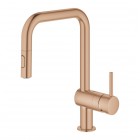 Grohe Minta bateria kuchenna stojąca z wyciąganą wylewką brushed warm sunset 32322DL2
