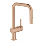 Grohe Minta bateria kuchenna stojąca z wyciąganą wylewką brushed warm sunset 32322DL2