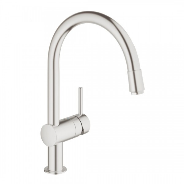 Grohe Minta bateria kuchenna stojąca z wyciąganą wylewką stal 32918DC0