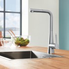 Grohe Zedra bateria kuchenna stojąca z wyciąganą wylewką stal 32553DC2