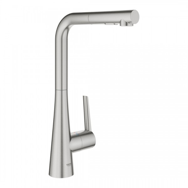 Grohe Zedra bateria kuchenna stojąca z wyciąganą wylewką stal 32553DC2