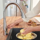 Grohe Zedra bateria kuchenna stojąca z wyciąganą wylewką chrom 32294002