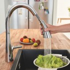 Grohe Zedra bateria kuchenna stojąca z wyciąganą wylewką chrom 32294002