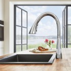 Grohe Zedra bateria kuchenna stojąca z wyciąganą wylewką chrom 32294002