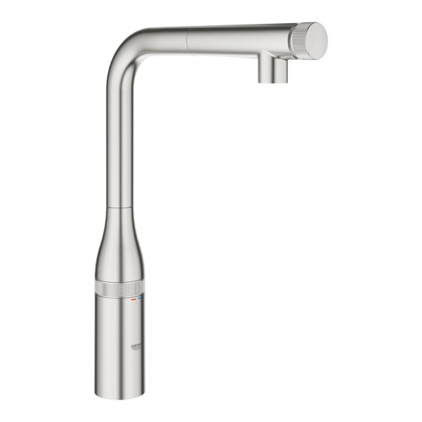 Grohe Essence SmartControl bateria kuchenna stojąca z wyciąganą wylewką stal 31615DC0