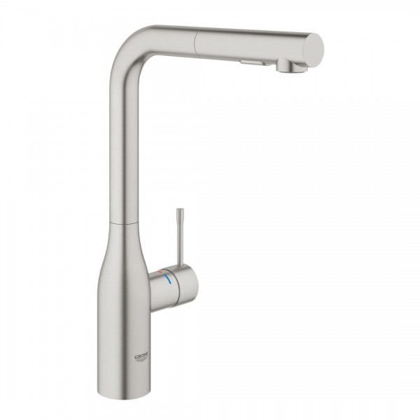 Grohe Essence bateria kuchenna stojąca z wyciąganą wylewką stal 30504DC0