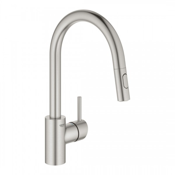 Grohe Concetto bateria kuchenna stojąca z wyciąganą wylewką stal 31483DC2