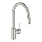Grohe Concetto bateria kuchenna stojąca z wyciąganą wylewką stal 31483DC2