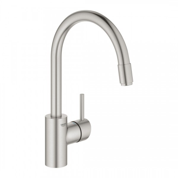Grohe Concetto bateria kuchenna stojąca z wyciąganą wylewką stal 32663DC3