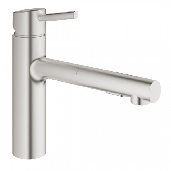 Grohe Concetto bateria kuchenna stojąca z wyciąganą wylewką stal 30273DC1