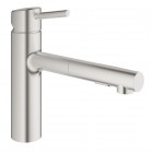 Grohe Concetto bateria kuchenna stojąca z wyciąganą wylewką stal 30273DC1