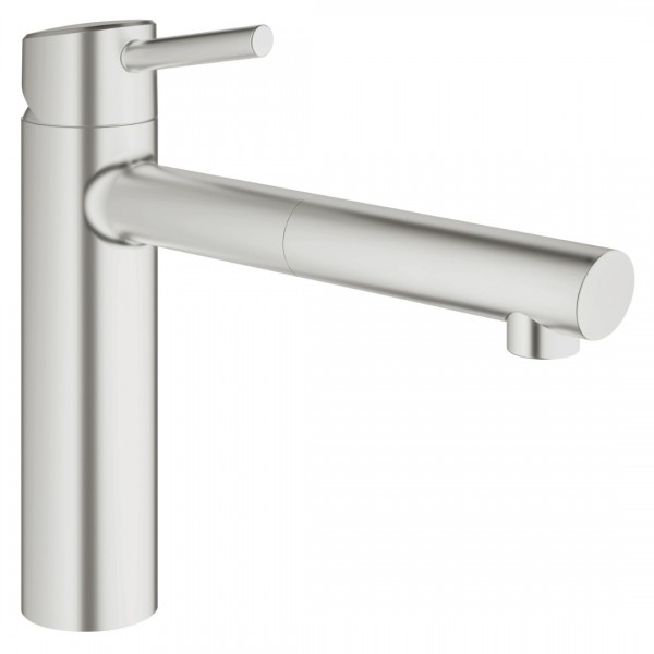 Grohe Concetto bateria kuchenna stojąca z wyciąganą wylewką stal 31129DC1