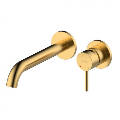 Oltens Molle bateria umywalkowa podtynkowa wylewka 17,6 cm złoto szczotkowane 32600810