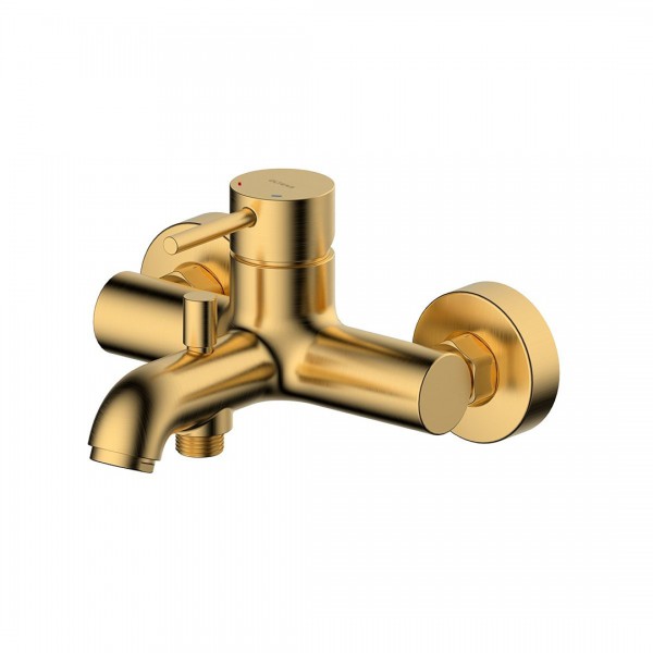 Oltens Molle bateria wannowo-prysznicowa ścienna złoto szczotkowane 34000810