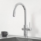 Grohe Blue Professional bateria kuchenna stojąca z wyciąganą wylewką zestaw startowy chrom 31325002