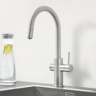 Grohe Blue Professional bateria kuchenna stojąca z wyciąganą wylewką zestaw startowy stal 31325DC2
