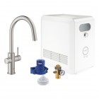 Grohe Blue Professional bateria kuchenna stojąca z wyciąganą wylewką zestaw startowy stal 31325DC2