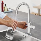Grohe Blue Home bateria kuchenna stojąca zestaw startowy chrom 31455001