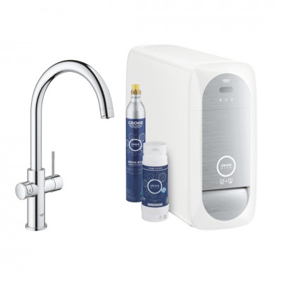 Grohe Blue Home bateria kuchenna stojąca zestaw startowy chrom 31455001