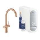Grohe Blue Home bateria kuchenna stojąca zestaw startowy brushed warm sunset 31455DL1