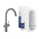Grohe Blue Home bateria kuchenna stojąca zestaw startowy brushed hard graphite 31455AL1