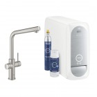 Grohe Blue Home bateria kuchenna stojąca zestaw startowy stal 31454DC1