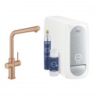 Grohe Blue Home bateria kuchenna stojąca zestaw startowy brushed warm sunset 31454DL1